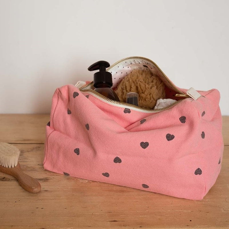 Heart Toiletry Bag - Pink