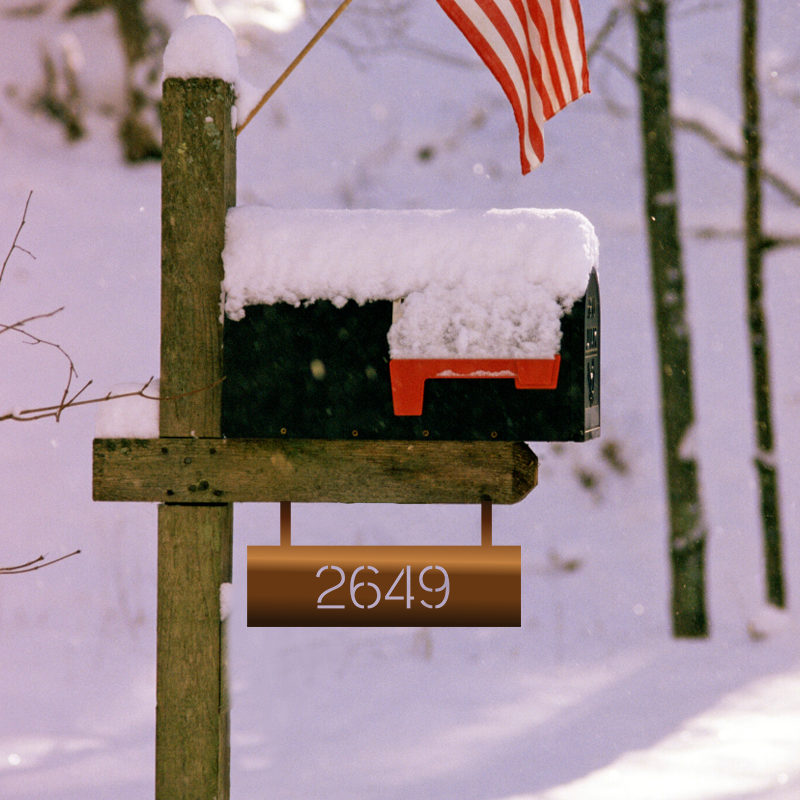 Minimalist Mailbox Sign