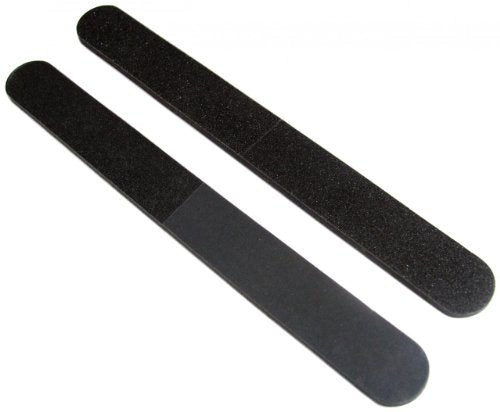 Professional Quality Nail File, Black 4 Way, White Center (100-180/240-600) 50 Pack