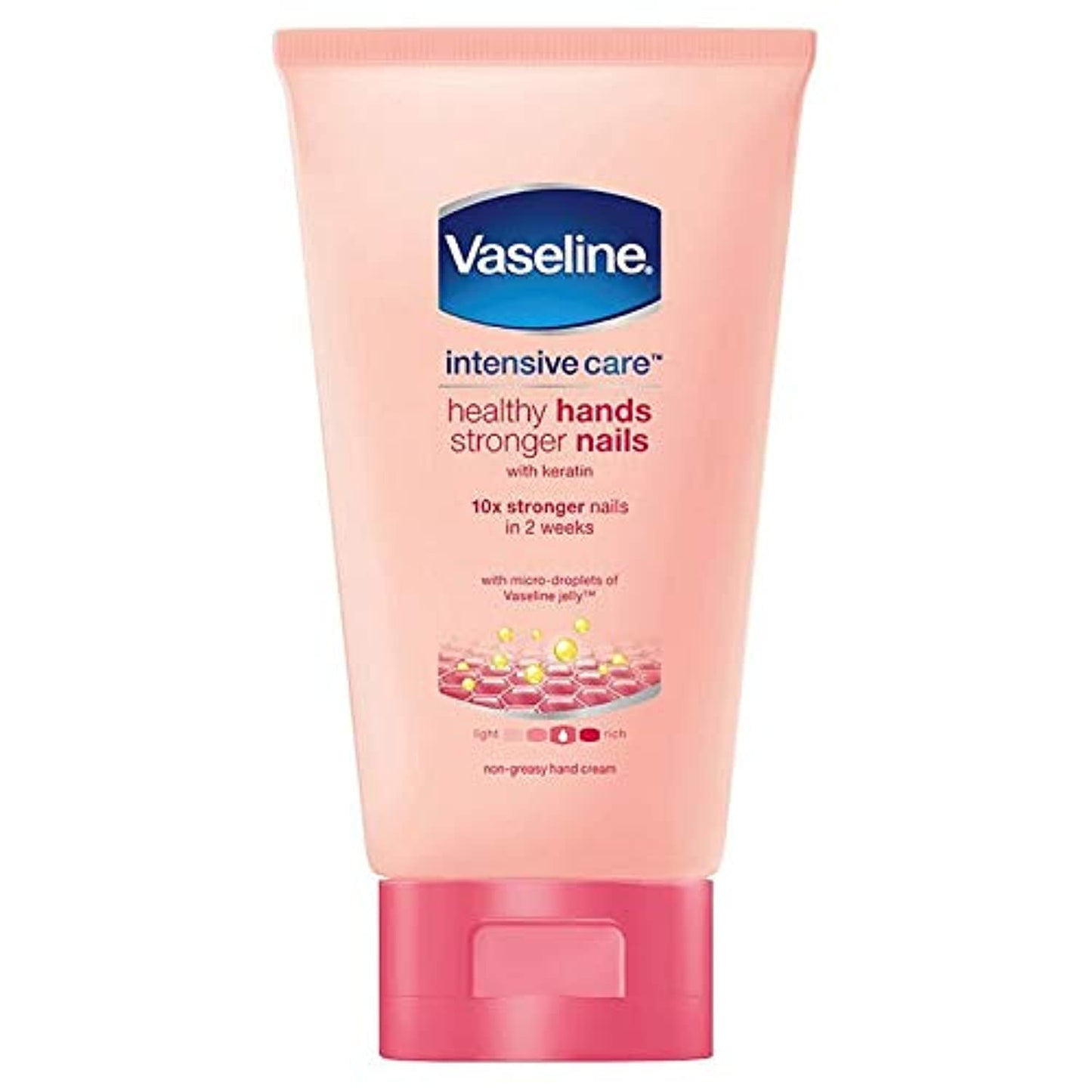 Vaseline Intensive Care Healthy Hand & Nail Conditioning Hand Cream, with Keratin, 2.5 Ounce (Pack of 4)