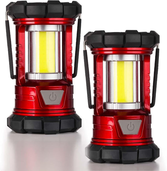 Rechargeable Camping Lantern, 1500LM 3 Light Modes Camping Light Phone Charger LED Compact Flashlights Torch, Portable Waterproof Hurricane Lanterns for Emergency, Outdoor, Power Outage (2)