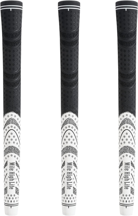 Mile High Life Golf Grips | Avid Golf Club Grips | 3 Pack or 13 Pack Golf Grips Bundle | Multi-Compound Rubber Golf Grip for Men, Women