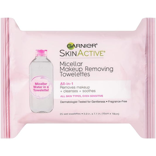 Garnier SkinActive Micellar Makeup Removing Towelettes - Pack of 25