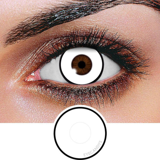 Innovision FX White Zombie Color Contact Lens for Dark Eyes - Eyecandys